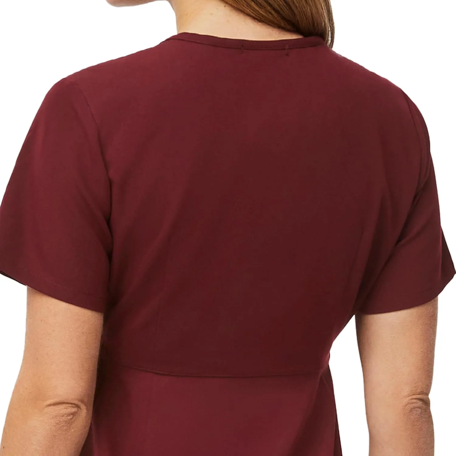 FIGS Octavia Maternity Scrub Top for Women  V-Neck, One Pocket, Curved High-Low Hem, 4-Way Stretch Women's Scrub Top