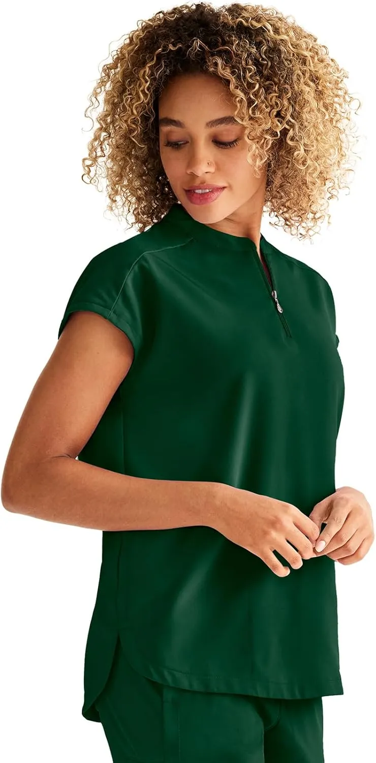 Healing Hands Women Medical Scrub Top Sandy Top with 2 Pockets, Moisture Wicking, 360 Stretch and Recycled Fiber - 2286