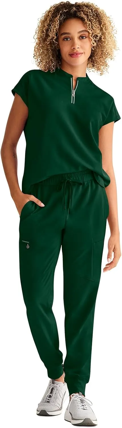 Healing Hands Women Medical Scrub Top Sandy Top with 2 Pockets, Moisture Wicking, 360 Stretch and Recycled Fiber - 2286