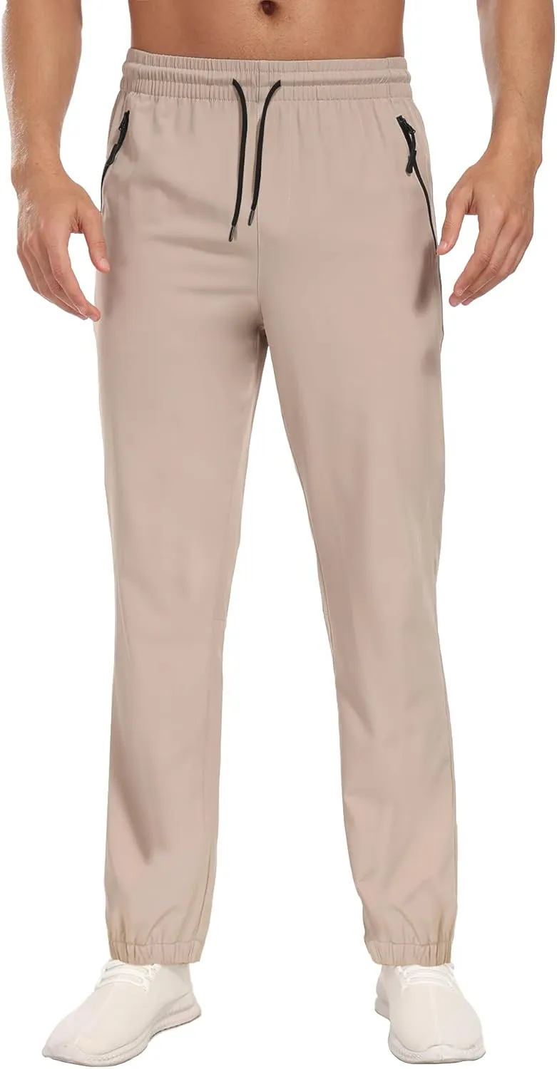 Hiking Pants Men Cargo Pants Water Resistant Lightweight Work Casual Pants Joggers with Zipper Pockets Outdoor HH24019M