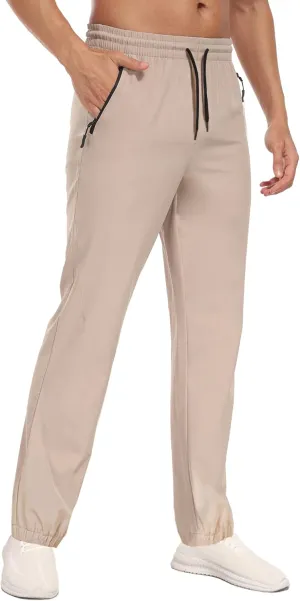 Hiking Pants Men Cargo Pants Water Resistant Lightweight Work Casual Pants Joggers with Zipper Pockets Outdoor HH24019M