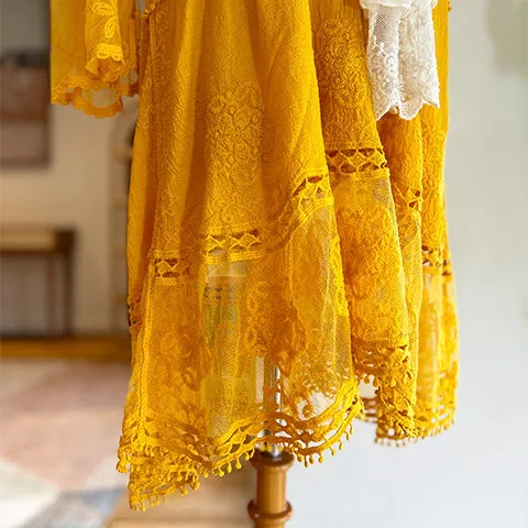 Joni Embroidered Mustard Mini