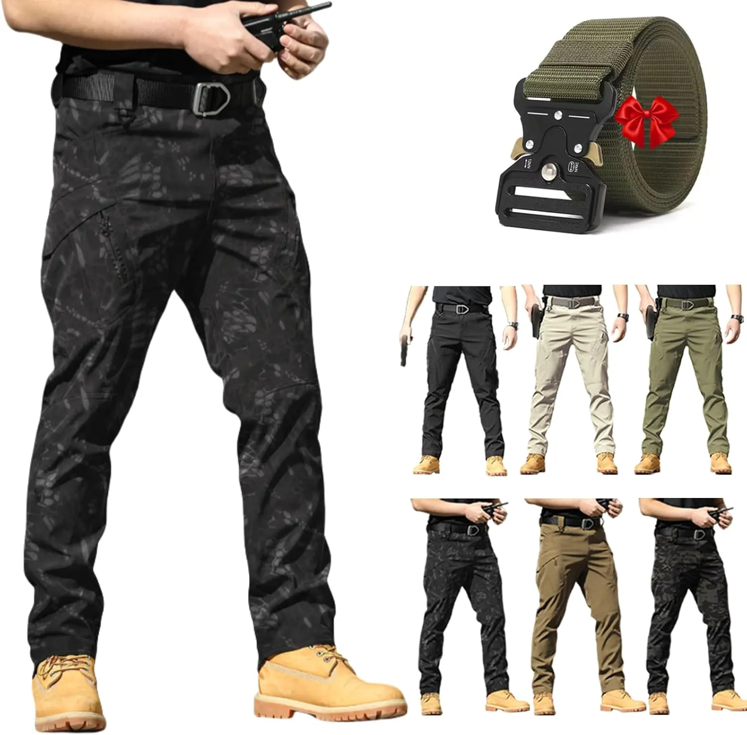 Le Spartan Tactical Pants, Lespartan Tactical Pants, 10-Pocket Lightweight Water Resistant Ripstop Cargo Pants