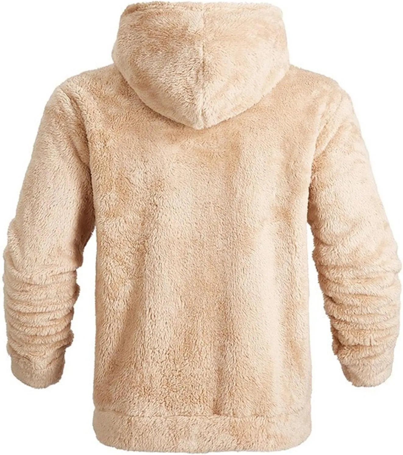 Men's Fleece Sweater Hooded Warm Jacket Winter Warm Soft Comfty Hoodies Full Zip Casual Soft Plush Coats