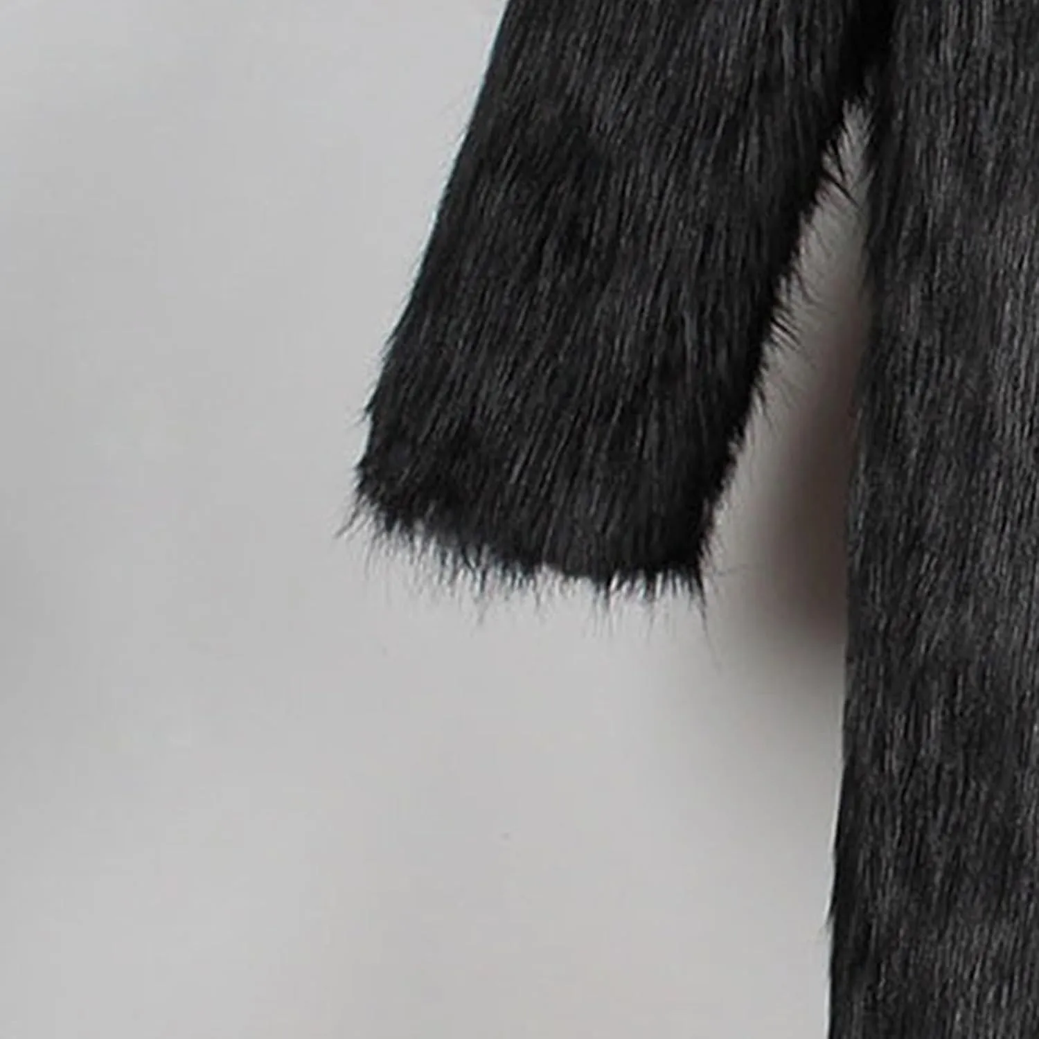 Men's Fox Fur Winter Coat Jackets Casual Fluffy Winter Long Jacket Faux Fur Turn-Down Collar Coat