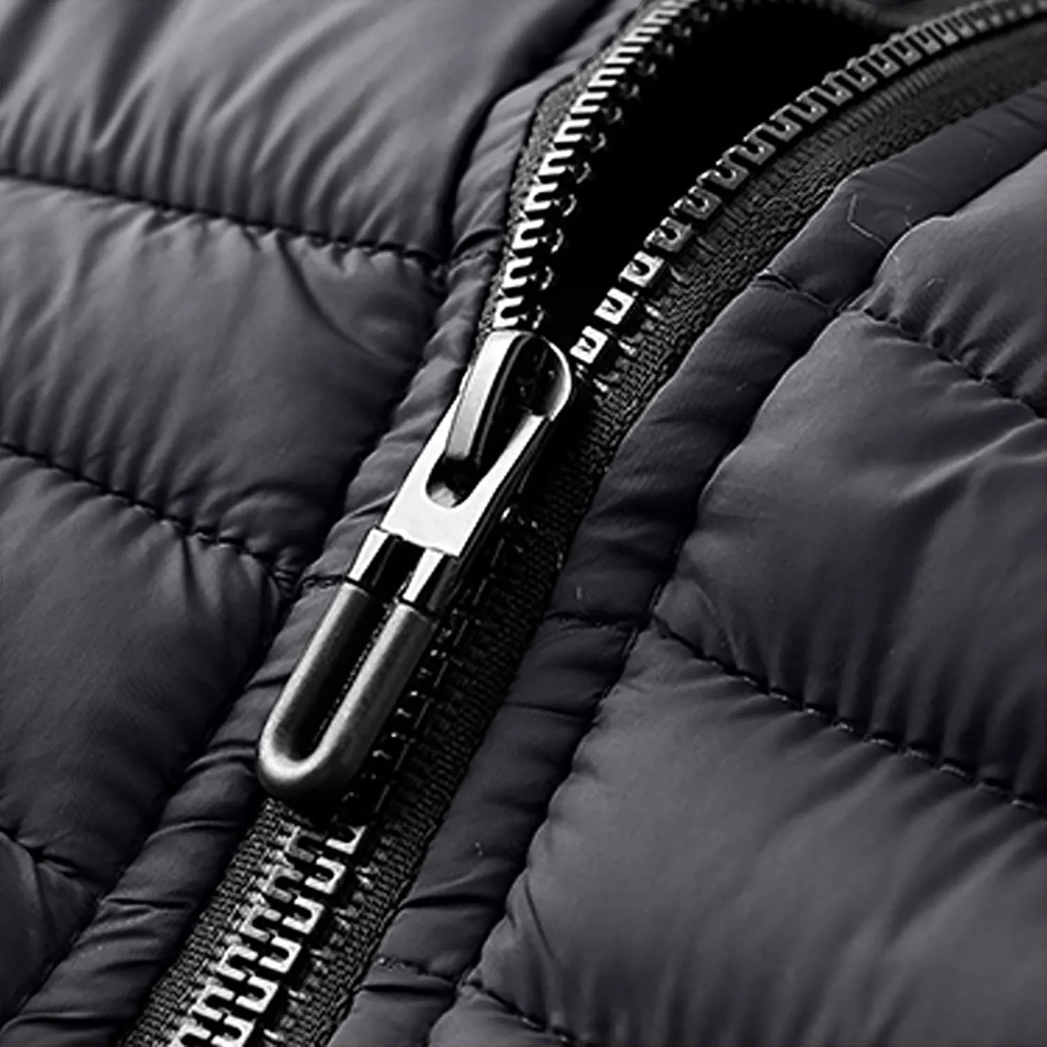 Mens Puffer Jacket Lightweight Hooded Down Jacket Water Resistant Quilted Jacket Plus Size Insulated Jacket Winter Coat