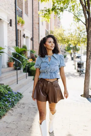 Moment In Time Top - Denim