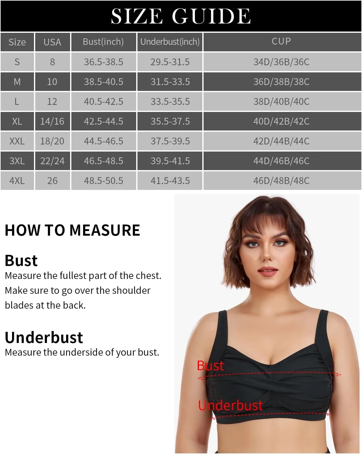 Ocean Blues Women's Plus Size Bikini Top Twist Front Molded Bathing Suit Top
