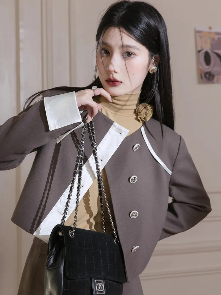 Satin blazer   skirt suit【s0000005800】