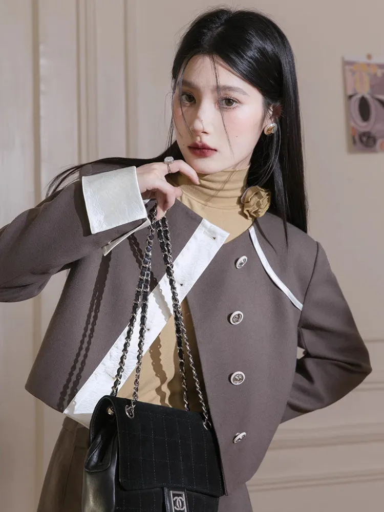 Satin blazer   skirt suit【s0000005800】