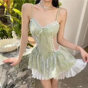 Spring's First Song    Dress Kawaii Academia Y2K Cottagecore Coquette Fairycore Dollette Princesscore