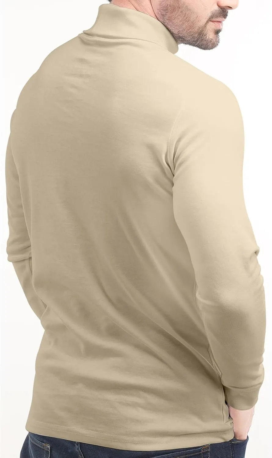 Utopia Wear Men's Turtleneck Slim Fit Lightweight Pullover Top