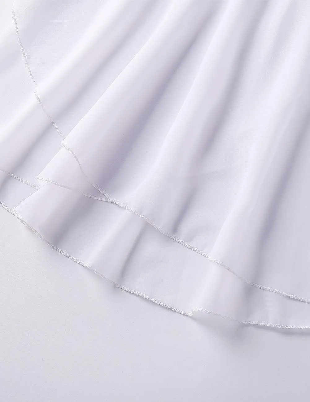 Women Ballet Wrap Skirt Long Sheer Dance Skirts