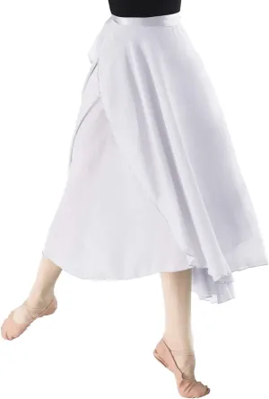 Women Ballet Wrap Skirt Long Sheer Dance Skirts