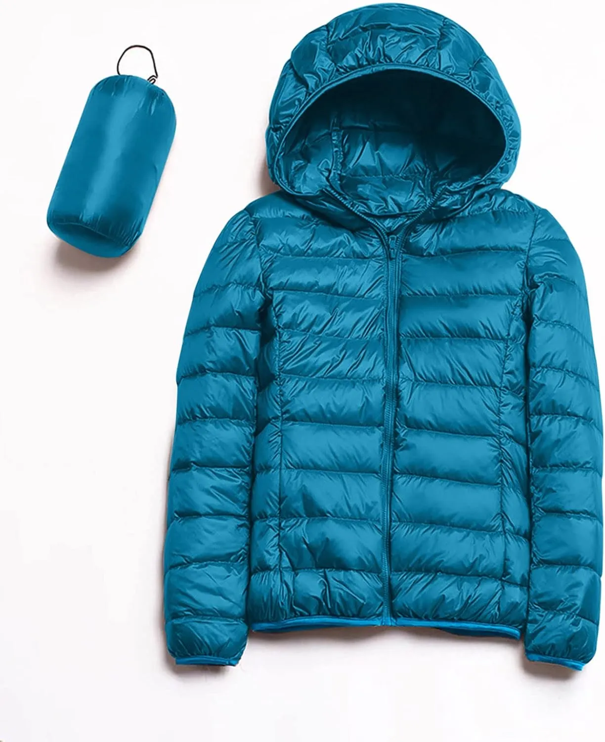 Womens Lightweight Puffer Jacket with Hood 2023 Fashion Winter Coats with Pockets Zipper Quilted Packable Down
